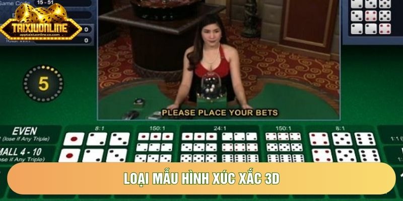 Loại mẫu hình xúc xắc 3D 
